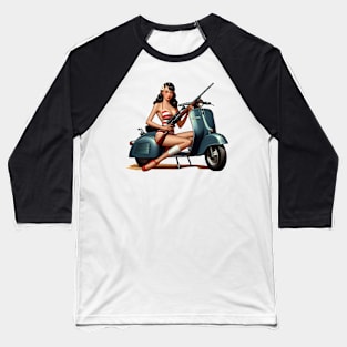 Scooter Girl Baseball T-Shirt